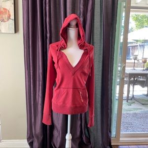Abercrombie & Fitch Red Cut Out Sweatshirt